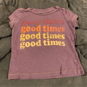 Peek T Shirt Good Times Short Sleeve Top Size 6 12 Months Little Peanut Purple